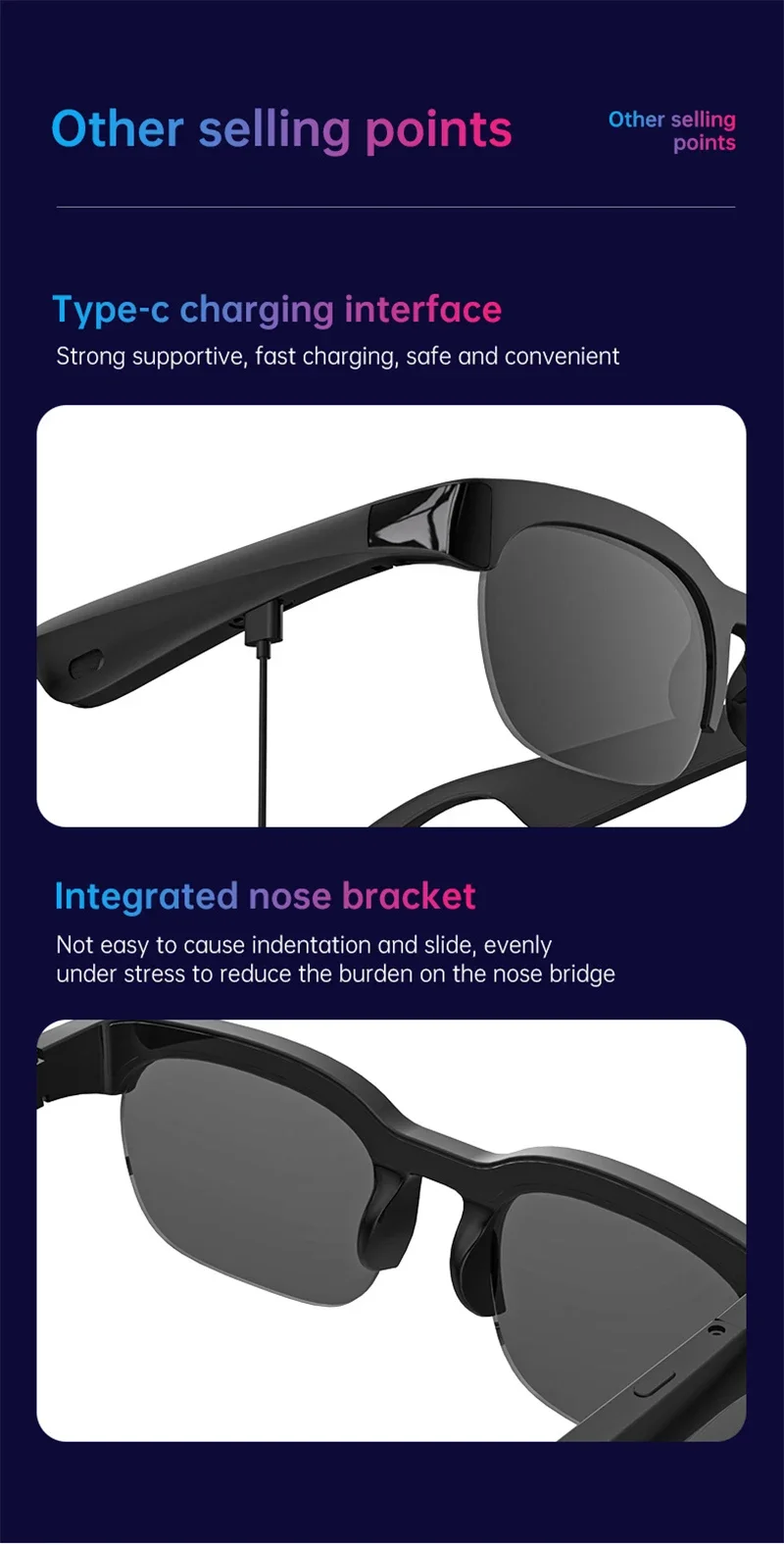 Lenovo Smart Glasses 2026 New AI Translation Bluetooth Conversation Recording Listening To Music Men Women Smart Sunglasses