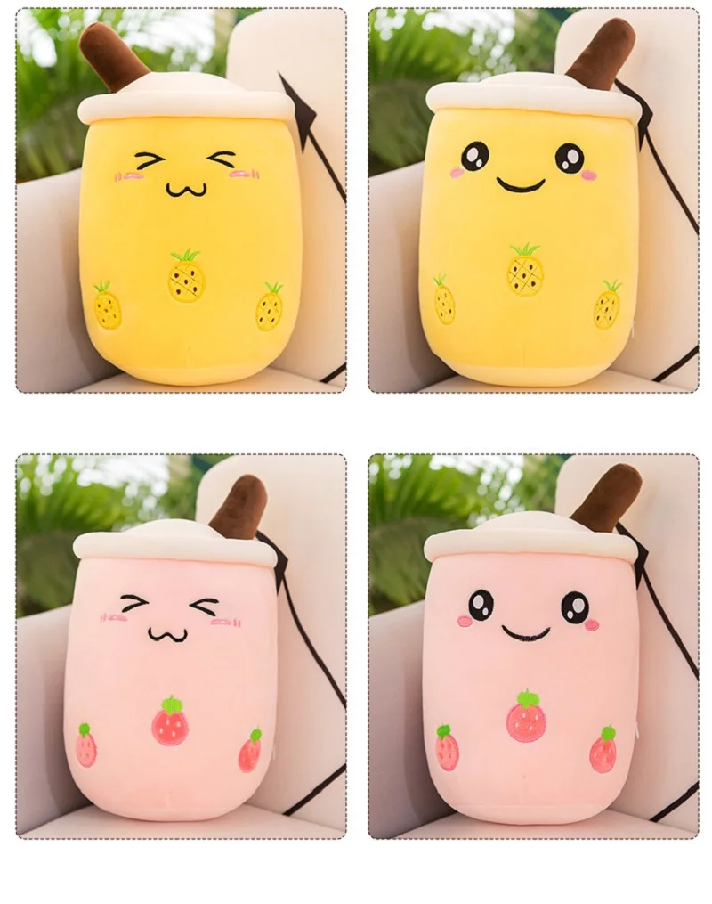 72cm Large Size Milk Tea Pillow Soft Stuffed Plush Toys Boba Tea Plushie Toy For Kids Toys Birthday Gifts