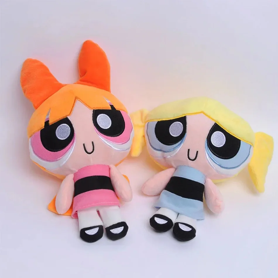 20Cm The Powerpuff Girls Plush Doll Cute Girly Heart Cartoon Blossom Buttercup Bubbles Plush Doll Decoration Toy Gift