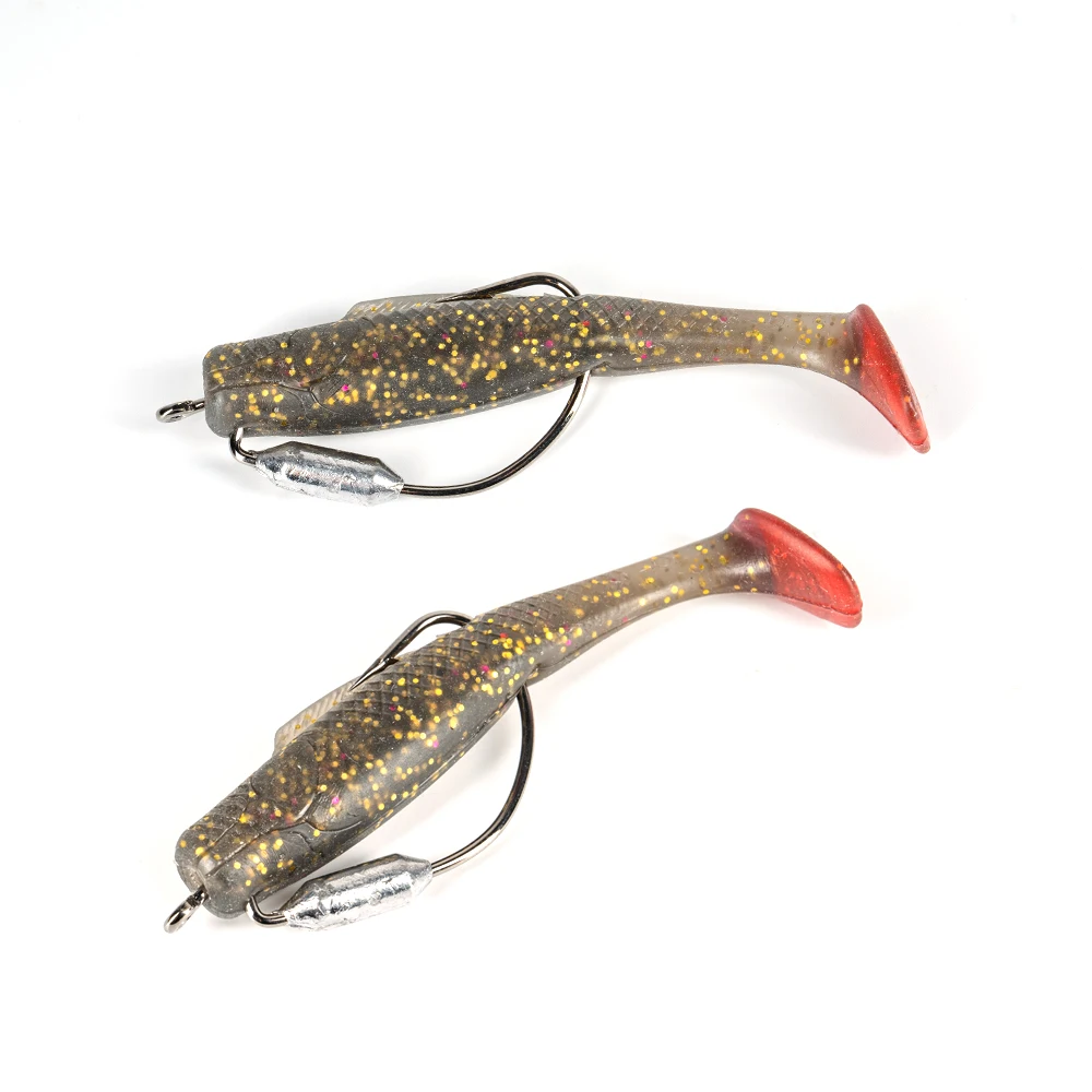 10Pcs Weighted Fishing Hooks 1# 1/0# 2/0# 3/0# 4/0# Offset Wide Gap Worm Hooks Bass Swimbait Hooks for Soft Lures