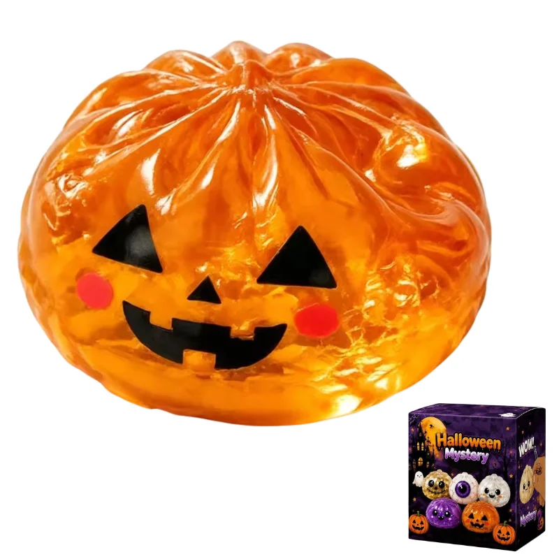 Halloween Simulation Dumpling Pectin Squishy Rebound Soft Squeeze Stress Ball Box Anti-Stress Toy Sensory Blind Box Gift