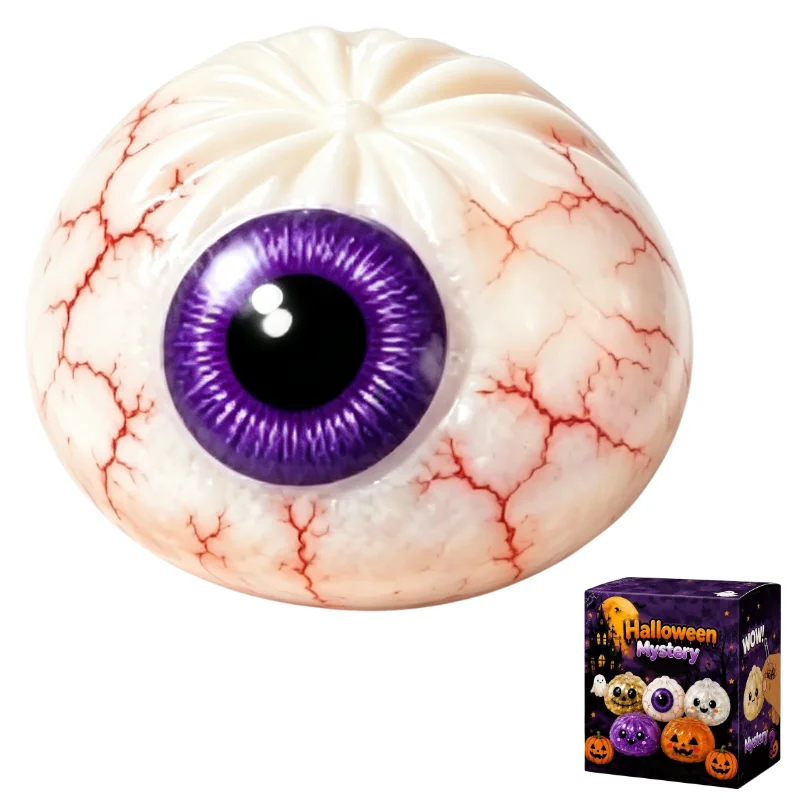 Halloween Simulation Dumpling Pectin Squishy Rebound Soft Squeeze Stress Ball Box Anti-Stress Toy Sensory Blind Box Gift