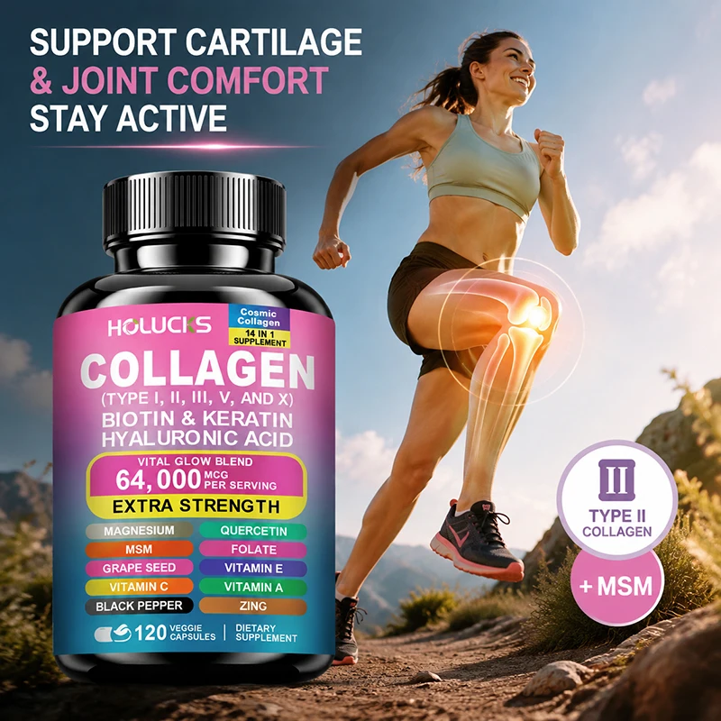 Collagen Complex Supplement with Biotin & Hyaluronic Acid, Hair Skin & Nails Support,Beauty Nutrition Formula for Skin Hydration
