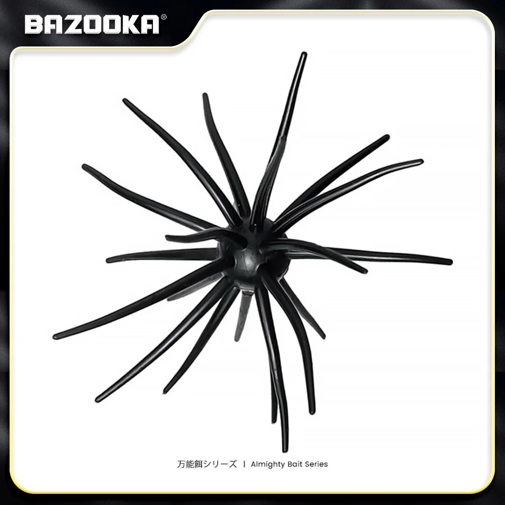Bazooka TPE Fishing Lure 2g 8g Simulated Sea Urchin Lures Soft Silicone For Bream Pike Bass Mandarin Tilapia Gears Winter Biats