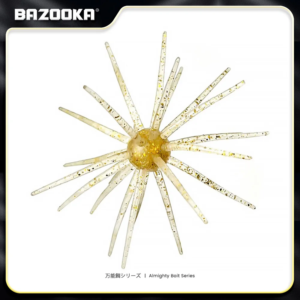 Bazooka TPE Fishing Lure 2g 8g Simulated Sea Urchin Lures Soft Silicone For Bream Pike Bass Mandarin Tilapia Gears Winter Biats