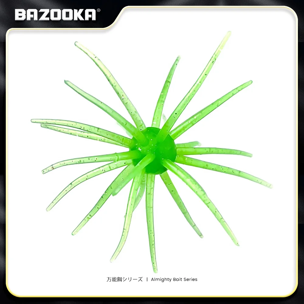 Bazooka TPE Fishing Lure 2g 8g Simulated Sea Urchin Lures Soft Silicone For Bream Pike Bass Mandarin Tilapia Gears Winter Biats