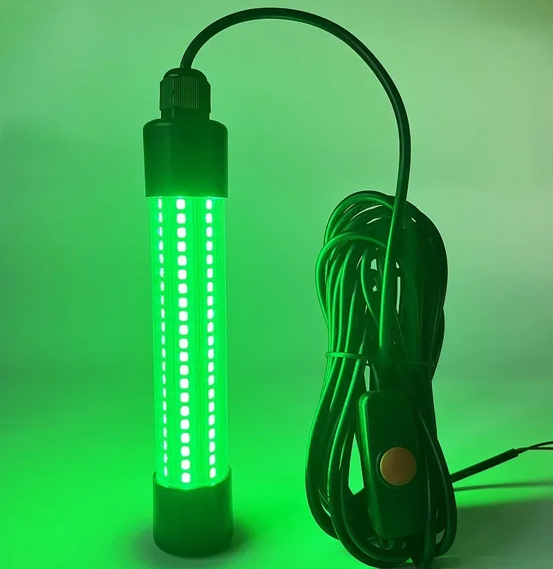 1PC LED Fish Lure Light Set Fish IP68 Waterproof Raft Fishing Copy Net Light Green Light Fishing Supplies Tools Accessories