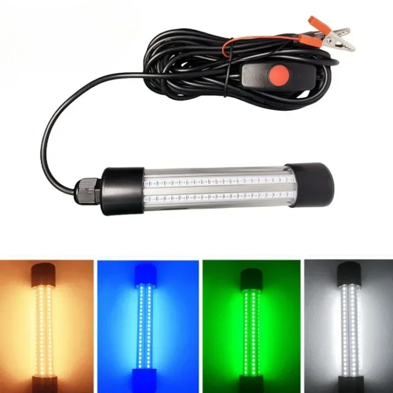 1PC LED Fish Lure Light Set Fish IP68 Waterproof Raft Fishing Copy Net Light Green Light Fishing Supplies Tools Accessories