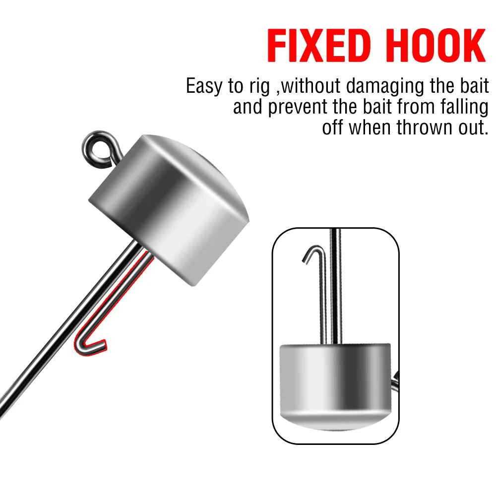 20pcs Ned Rig Jig Heads Fishing Hooks Mushroom Head Hooks 2.5-14g High Carbon Steel Fishing Tackle for Soft Plastic Baits