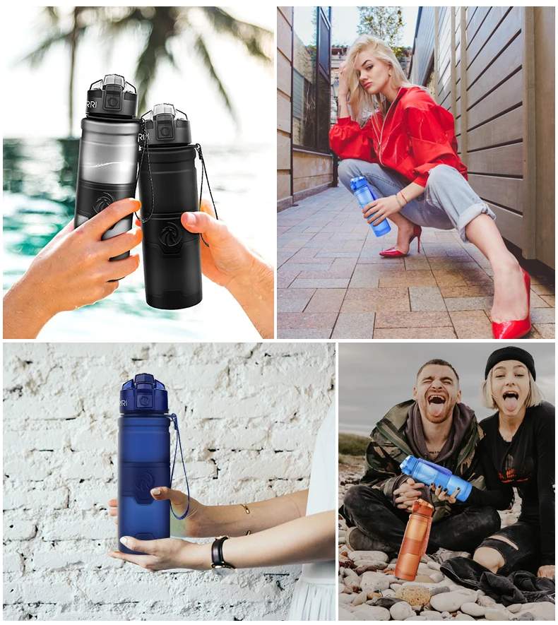 ZORRI Water Bottles Sport BPA Free Portable Leak-proof Gym Outdoor Travel Hiking Bicycle Bottle Water Gourds Garrafas De Agua
