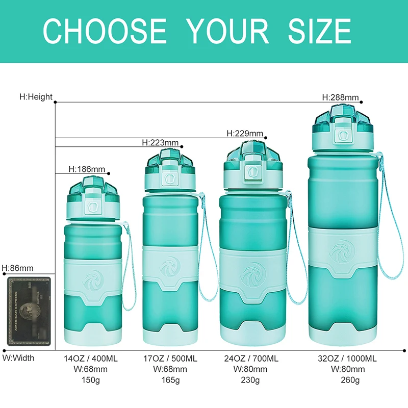 ZORRI Water Bottles Sport BPA Free Portable Leak-proof Gym Outdoor Travel Hiking Bicycle Bottle Water Gourds Garrafas De Agua