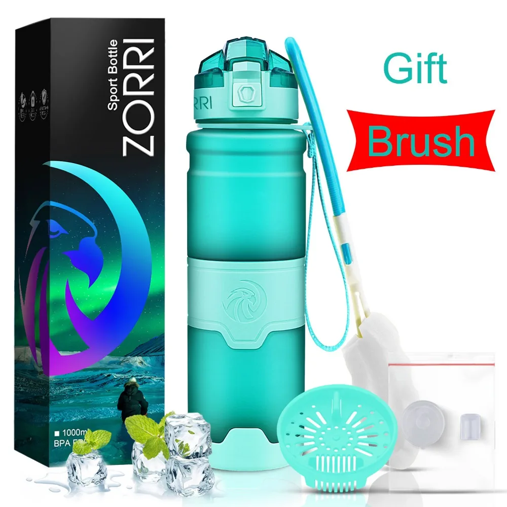 ZORRI Water Bottles Sport BPA Free Portable Leak-proof Gym Outdoor Travel Hiking Bicycle Bottle Water Gourds Garrafas De Agua