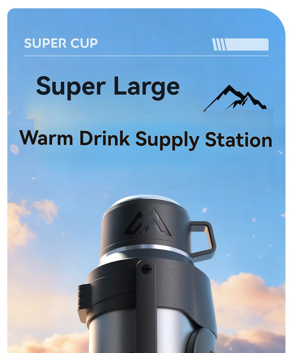 Nrmei Large Capacity Stainless Steel Water Bottle Insulated Vacuum Flask for Outdoor Camping And Adventure Water Preservation