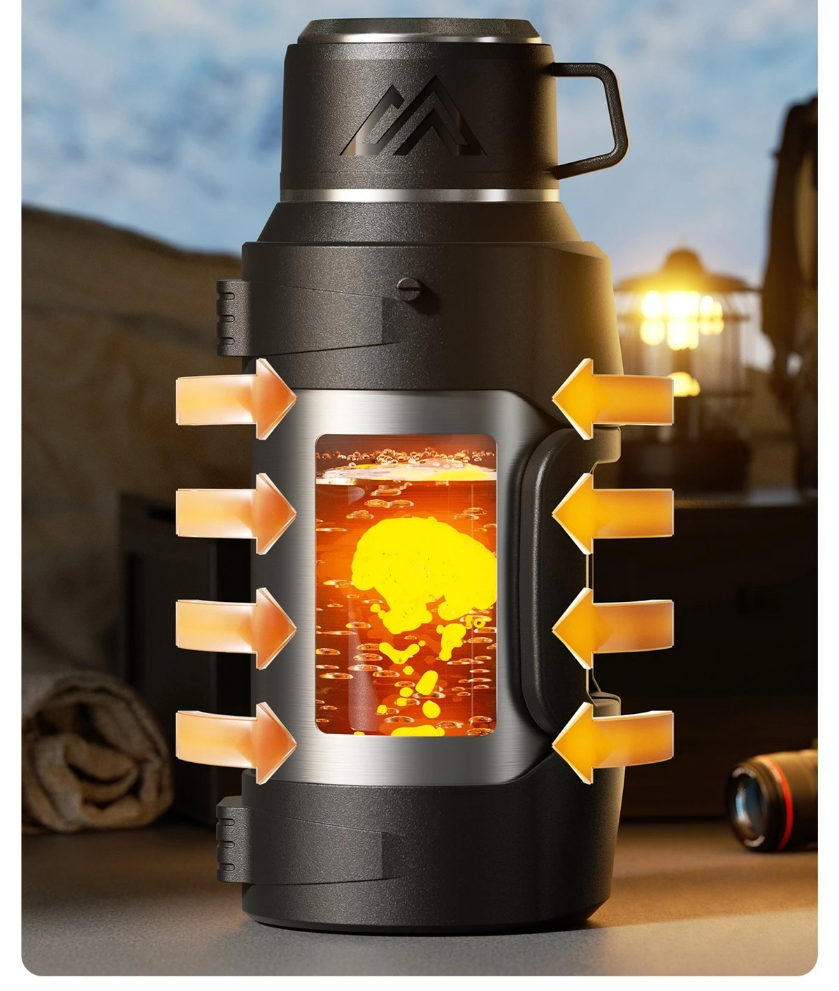 Nrmei Large Capacity Stainless Steel Water Bottle Insulated Vacuum Flask for Outdoor Camping And Adventure Water Preservation