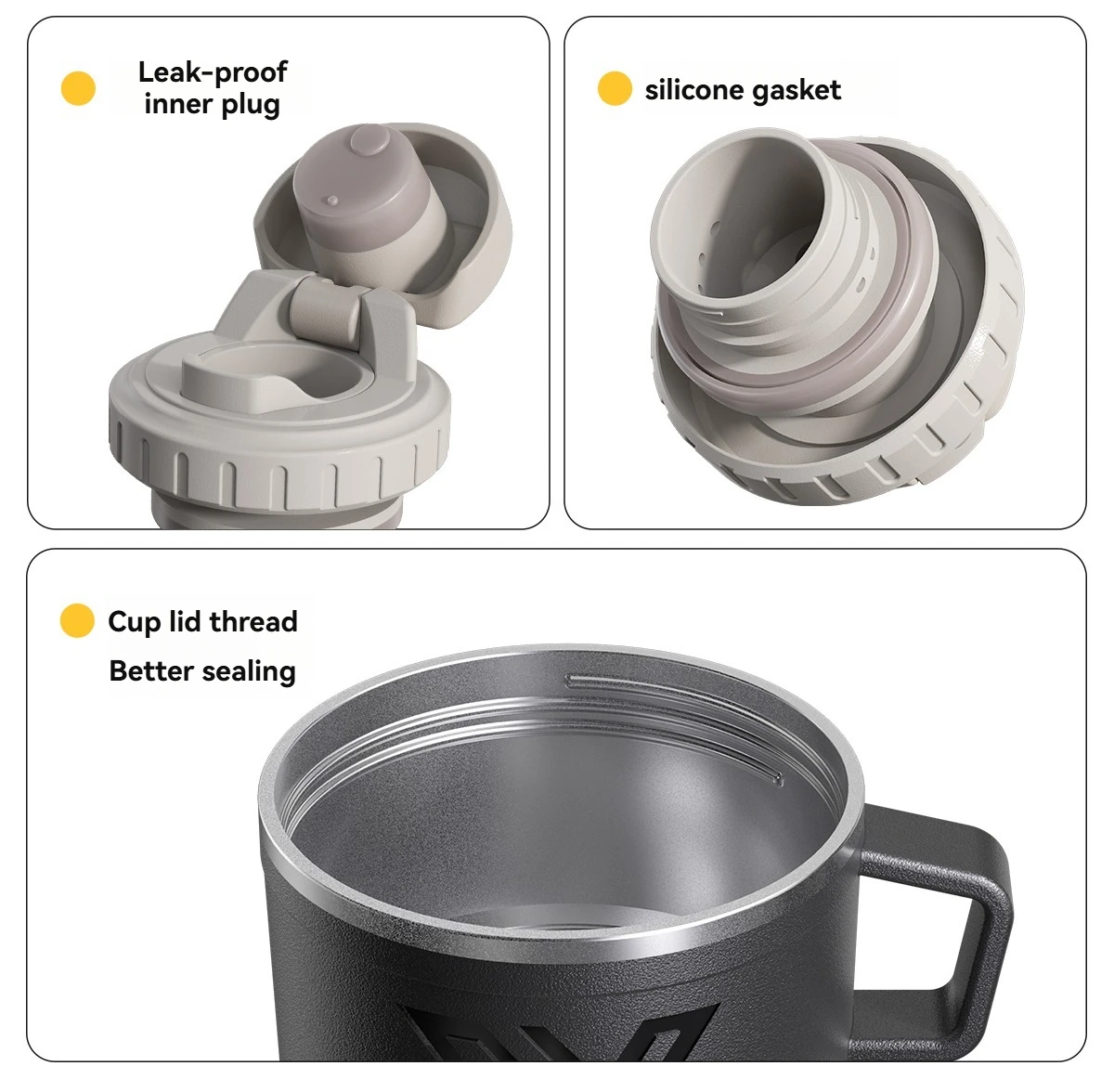 Nrmei Large Capacity Stainless Steel Water Bottle Insulated Vacuum Flask for Outdoor Camping And Adventure Water Preservation