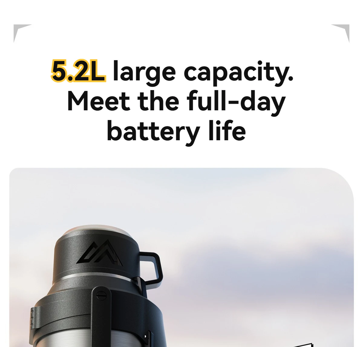 Nrmei Large Capacity Stainless Steel Water Bottle Insulated Vacuum Flask for Outdoor Camping And Adventure Water Preservation