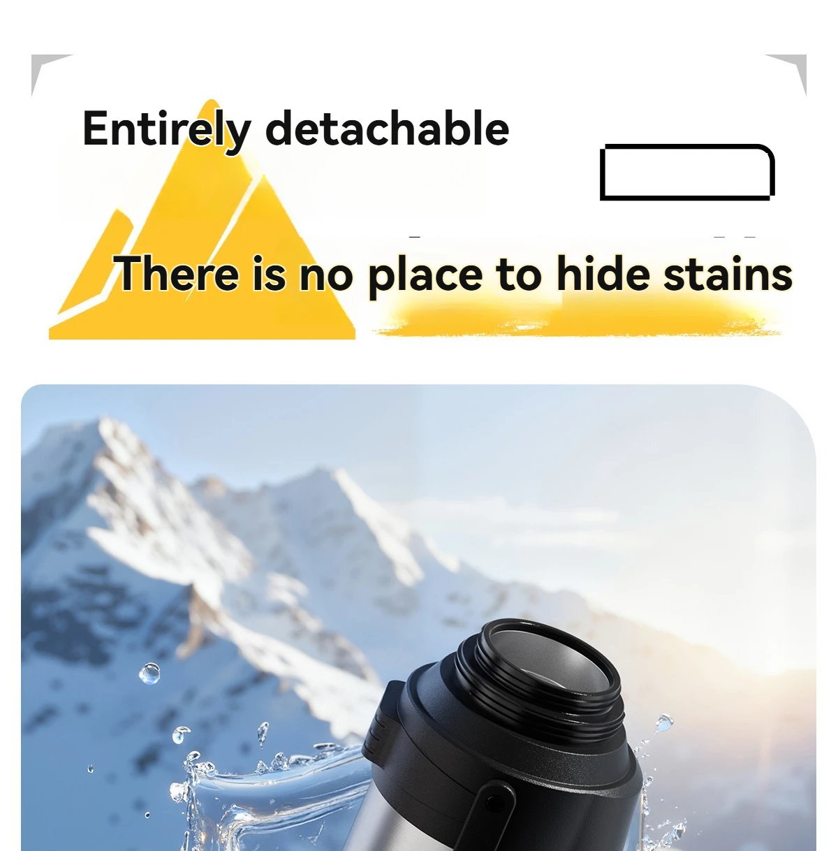 Nrmei Large Capacity Stainless Steel Water Bottle Insulated Vacuum Flask for Outdoor Camping And Adventure Water Preservation