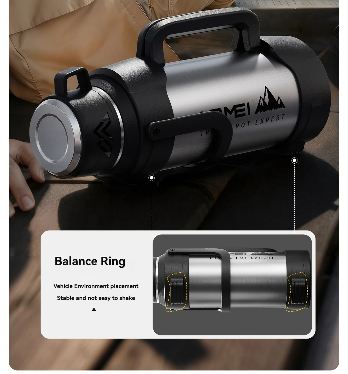 Nrmei Large Capacity Stainless Steel Water Bottle Insulated Vacuum Flask for Outdoor Camping And Adventure Water Preservation