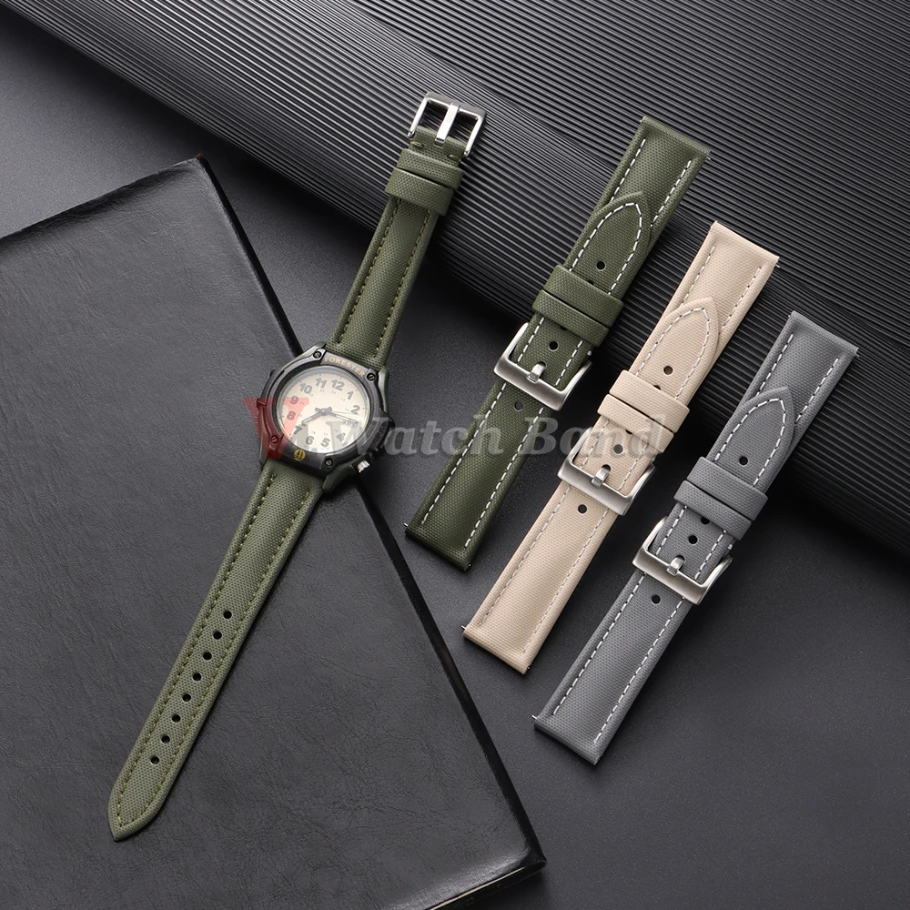 Premium Sailcloth Watch Band for Blancpain Straps Waterproof Canvas Nylon Quick Release Bracelets 18mm 19mm 21mm 20mm 22mm Belt
