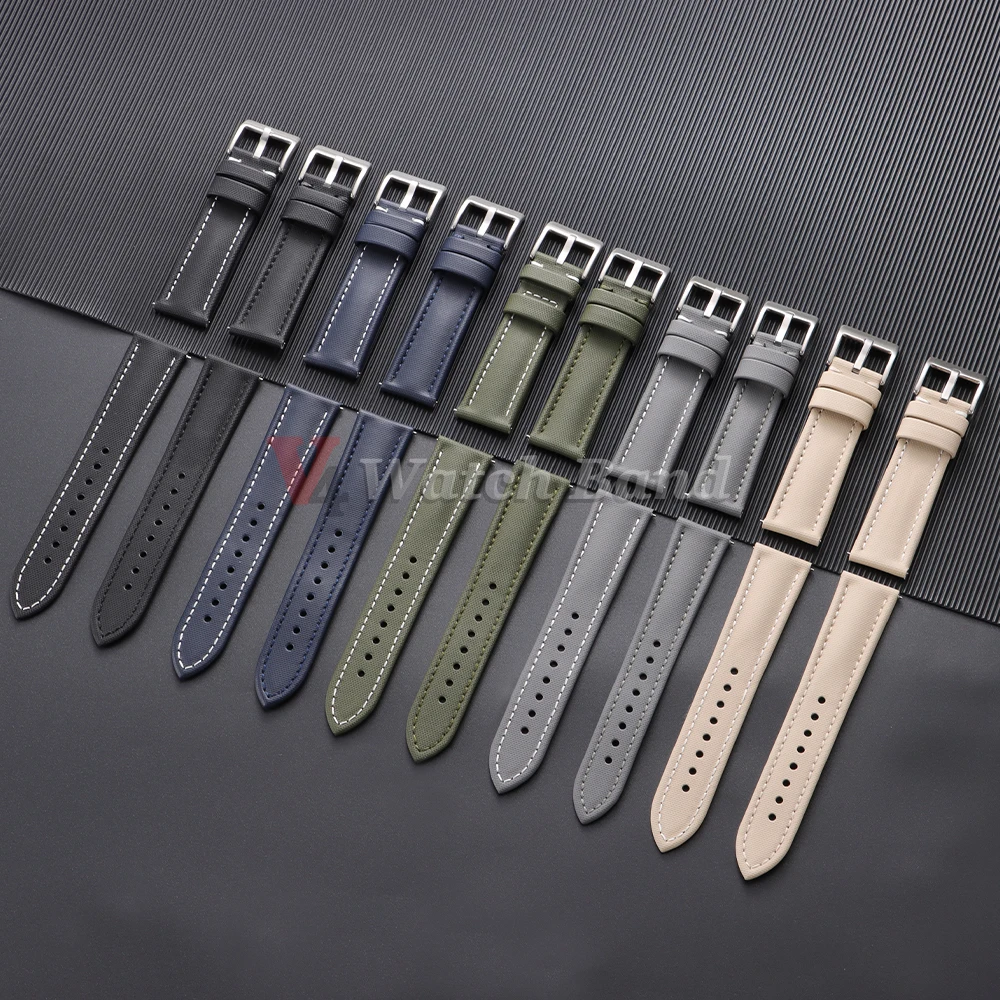 Premium Sailcloth Watch Band for Blancpain Straps Waterproof Canvas Nylon Quick Release Bracelets 18mm 19mm 21mm 20mm 22mm Belt