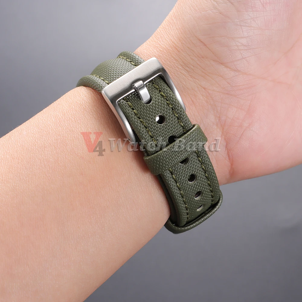 Premium Sailcloth Watch Band for Blancpain Straps Waterproof Canvas Nylon Quick Release Bracelets 18mm 19mm 21mm 20mm 22mm Belt