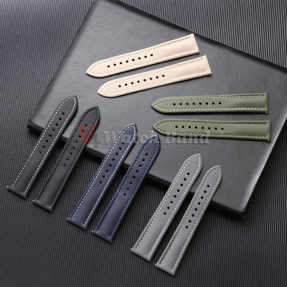 Premium Sailcloth Watch Band for Blancpain Straps Waterproof Canvas Nylon Quick Release Bracelets 18mm 19mm 21mm 20mm 22mm Belt