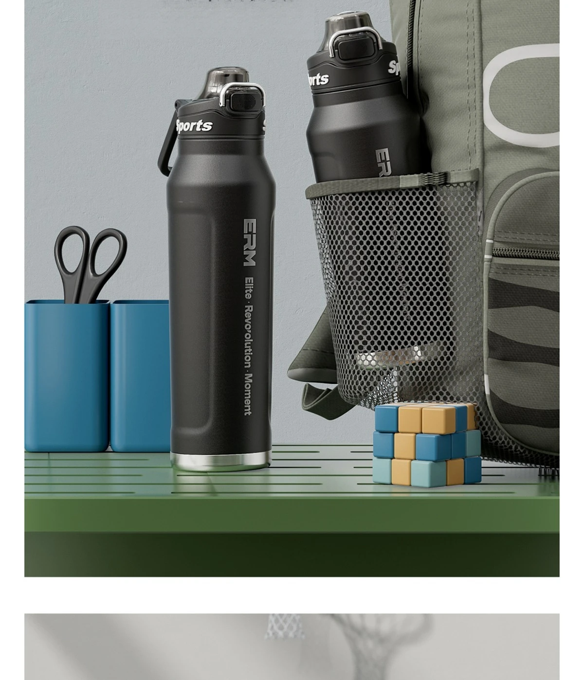 Stainless Steel Water Bottle Cycling Tumble Insulated Cold And Hot Flasks Double Wall Portable With Handle Sports Outdoor Cup