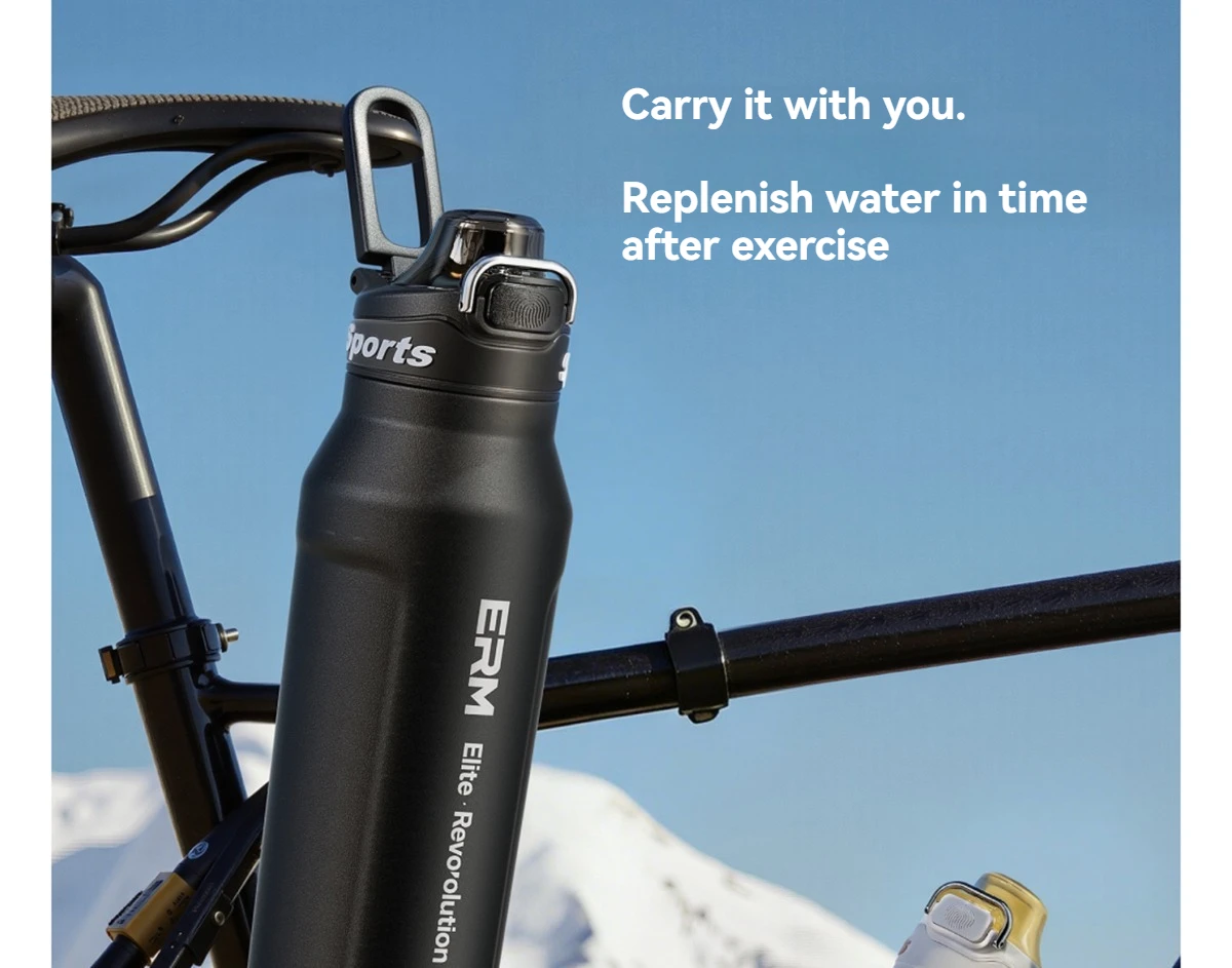 Stainless Steel Water Bottle Cycling Tumble Insulated Cold And Hot Flasks Double Wall Portable With Handle Sports Outdoor Cup