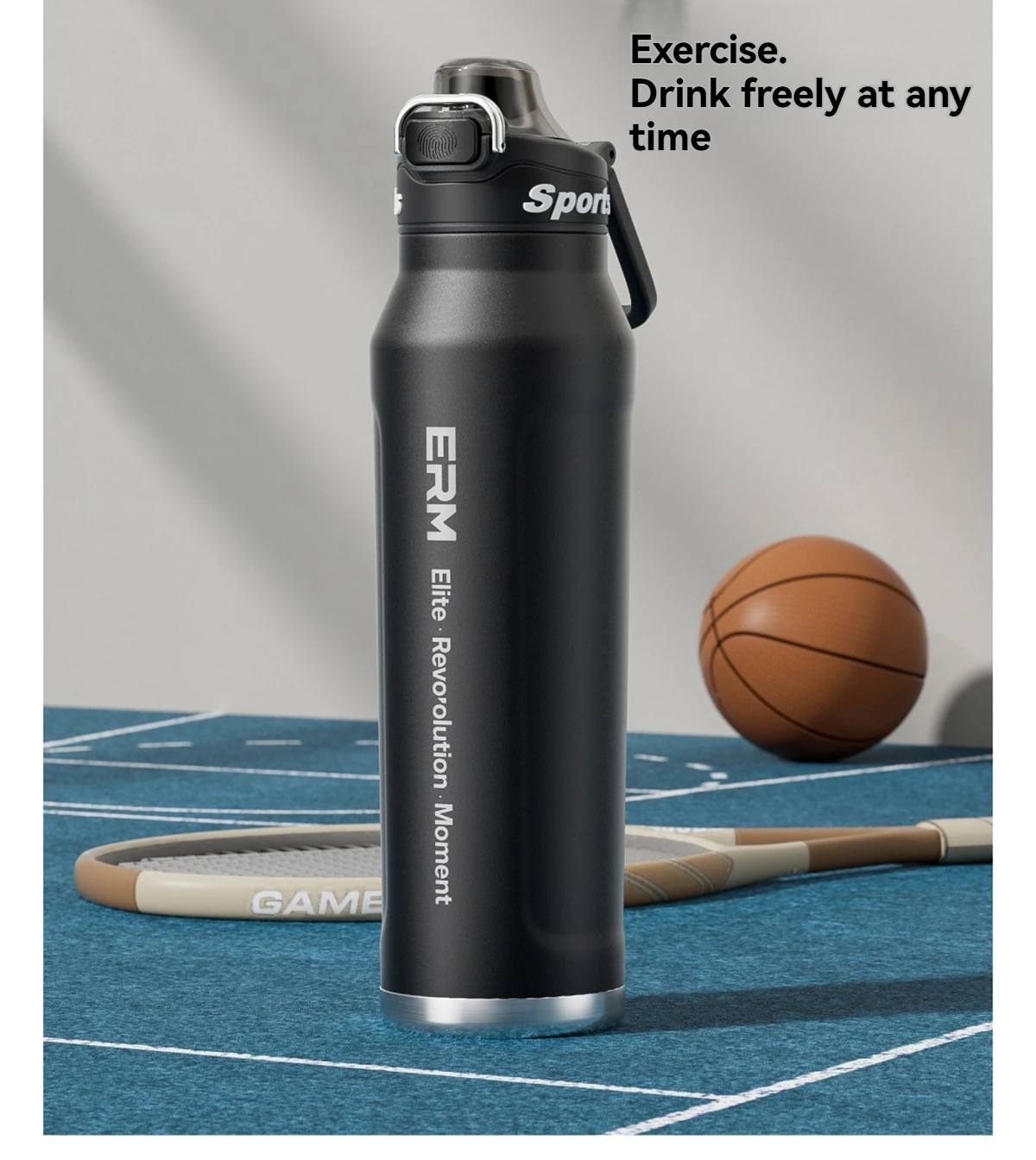 Stainless Steel Water Bottle Cycling Tumble Insulated Cold And Hot Flasks Double Wall Portable With Handle Sports Outdoor Cup