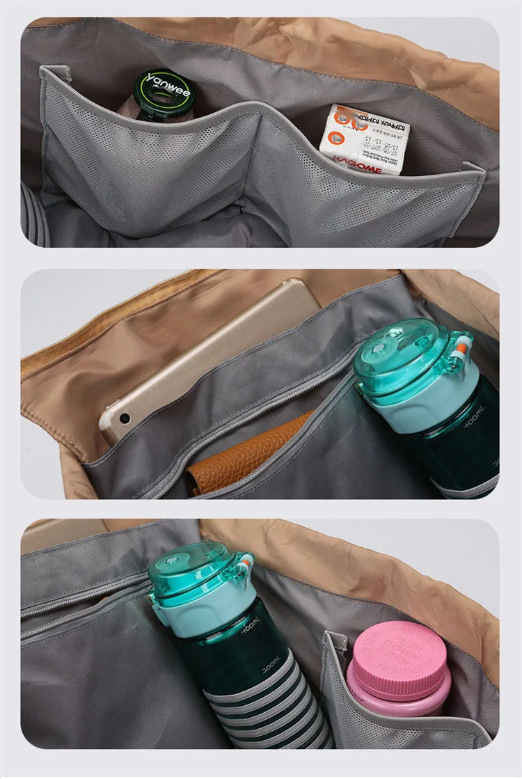 Sport Versatile Backpack Gym Yoga Fitness Bag Large Drawstring Handbag Shoulder Women Tote Outdoor Shopping Rucksack Mommy Bag