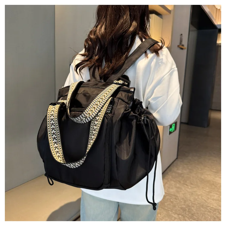 Sport Versatile Backpack Gym Yoga Fitness Bag Large Drawstring Handbag Shoulder Women Tote Outdoor Shopping Rucksack Mommy Bag