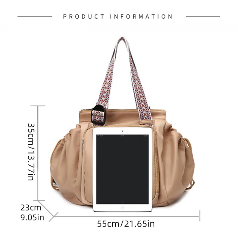 Sport Versatile Backpack Gym Yoga Fitness Bag Large Drawstring Handbag Shoulder Women Tote Outdoor Shopping Rucksack Mommy Bag