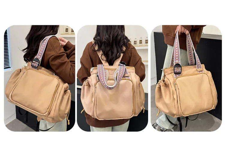 Sport Versatile Backpack Gym Yoga Fitness Bag Large Drawstring Handbag Shoulder Women Tote Outdoor Shopping Rucksack Mommy Bag