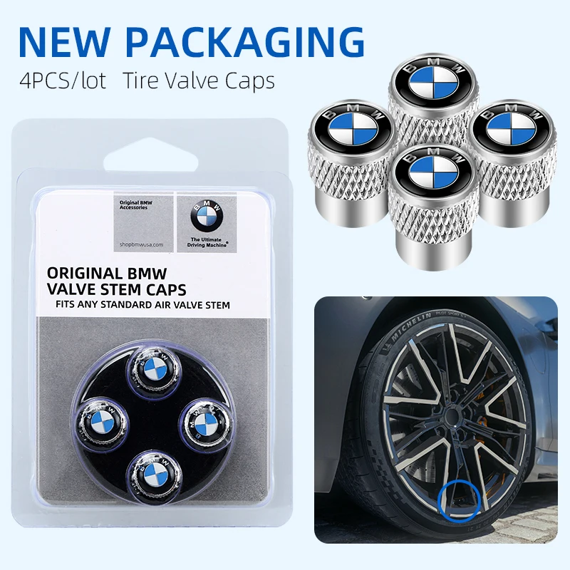 Lightweight Portable Metal Aluminum Alloy Car Tire Valve Cap Wheel Stem Rim Protector For BMW M Performance E46 E90 E60 E92 E91