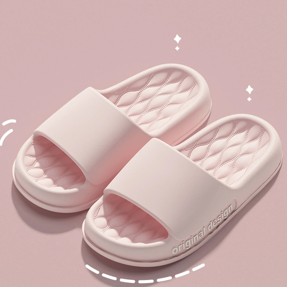 Smile Pop Men Slippers House Shower Bathroom Shoes EVA Beach Slides Fashion Soft Cloud Slippers Summer Men Antiskid Sandals
