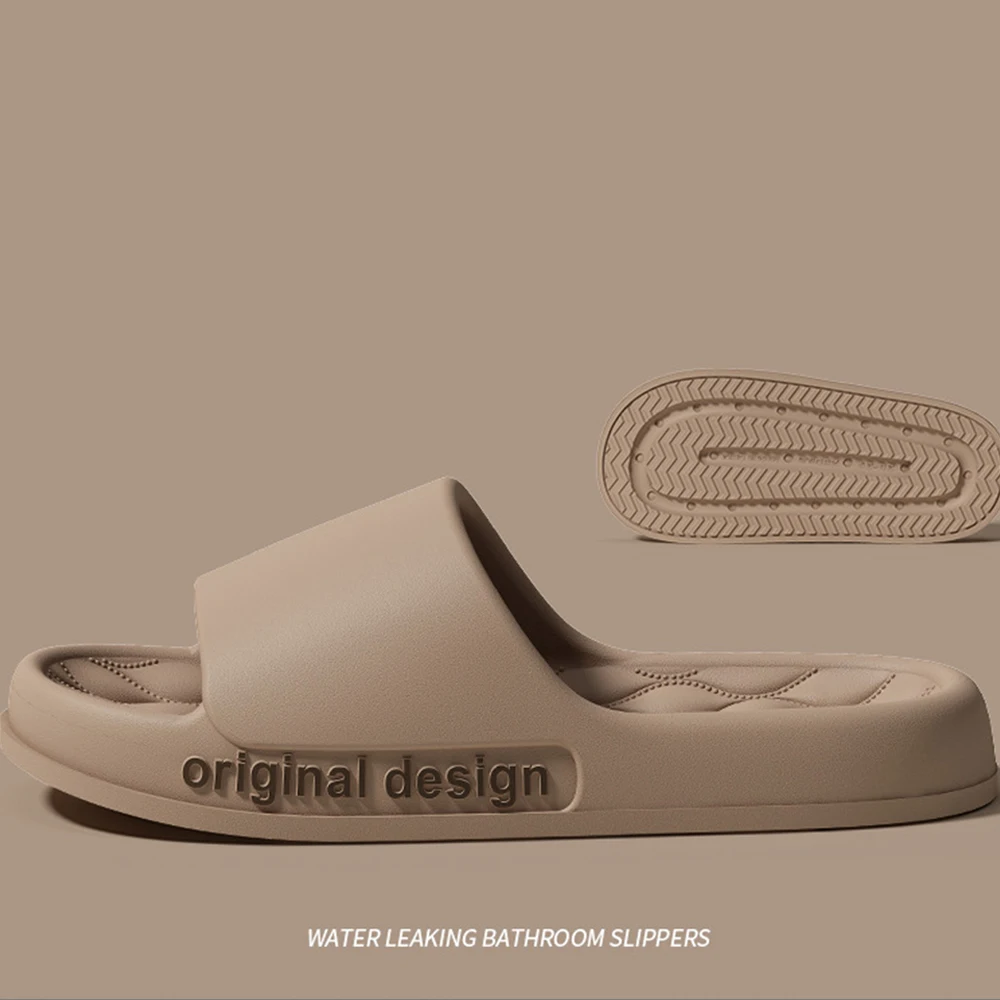 Smile Pop Men Slippers House Shower Bathroom Shoes EVA Beach Slides Fashion Soft Cloud Slippers Summer Men Antiskid Sandals