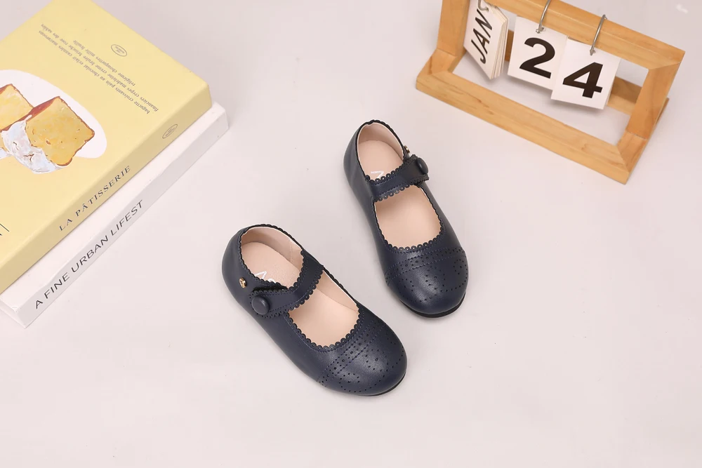 AS Kids Shoes Children Brand Shoes Baby Girls Leather Shoes Toddler Princess Flats Boys Brouge Oxford Soft Platform Mary Jane