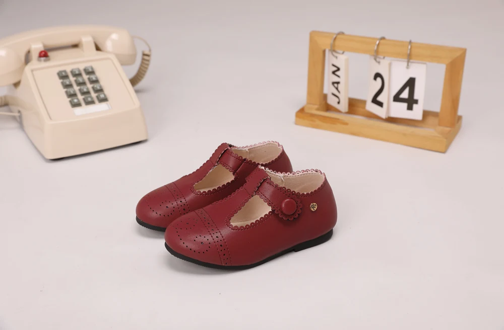 AS Kids Shoes Children Brand Shoes Baby Girls Leather Shoes Toddler Princess Flats Boys Brouge Oxford Soft Platform Mary Jane