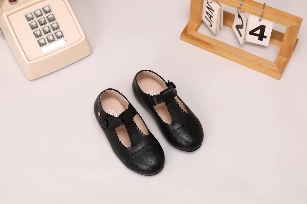 AS Kids Shoes Children Brand Shoes Baby Girls Leather Shoes Toddler Princess Flats Boys Brouge Oxford Soft Platform Mary Jane