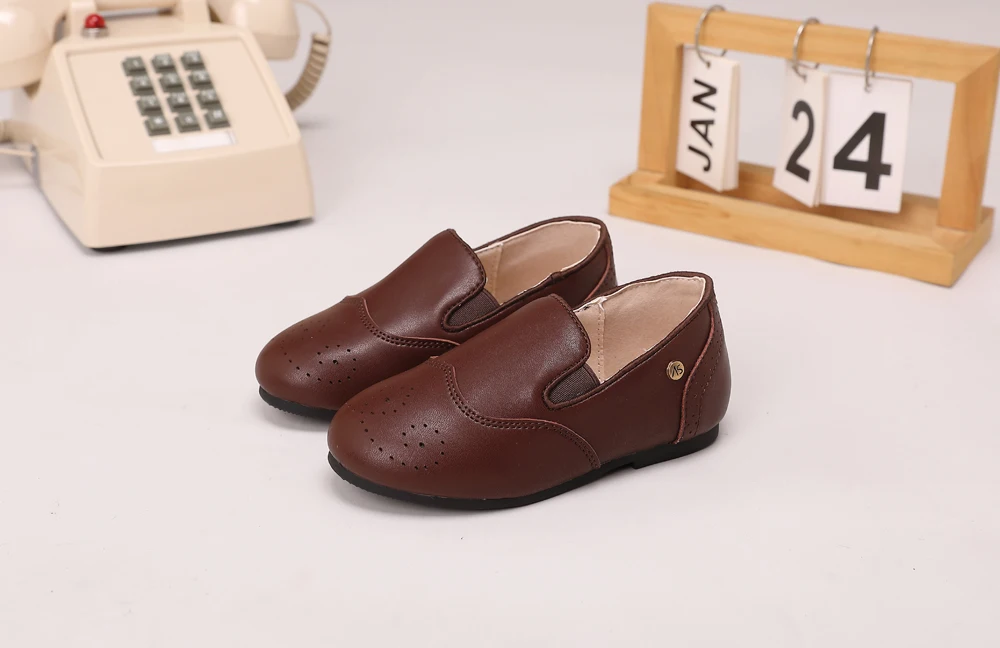 AS Kids Shoes Children Brand Shoes Baby Girls Leather Shoes Toddler Princess Flats Boys Brouge Oxford Soft Platform Mary Jane