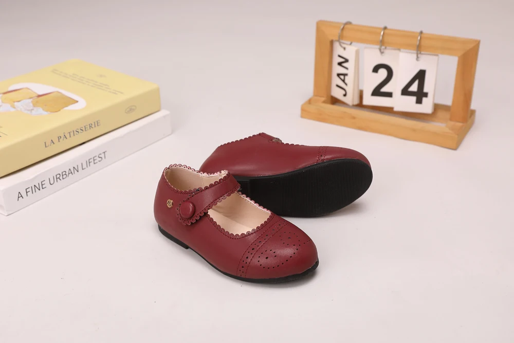 AS Kids Shoes Children Brand Shoes Baby Girls Leather Shoes Toddler Princess Flats Boys Brouge Oxford Soft Platform Mary Jane