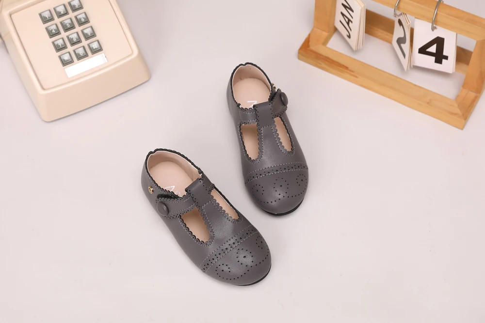 AS Kids Shoes Children Brand Shoes Baby Girls Leather Shoes Toddler Princess Flats Boys Brouge Oxford Soft Platform Mary Jane