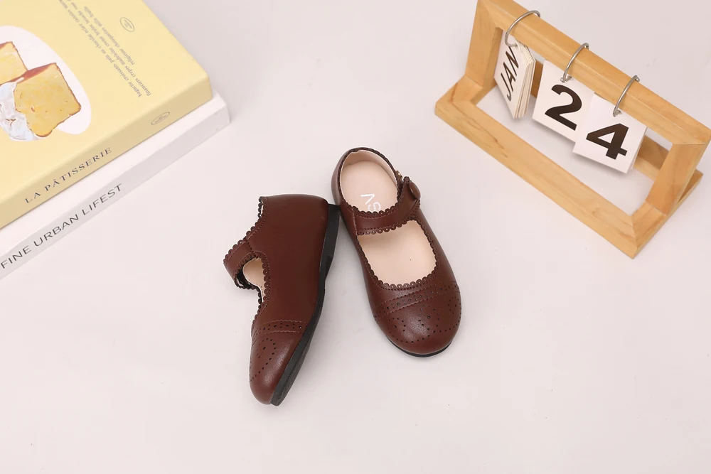 AS Kids Shoes Children Brand Shoes Baby Girls Leather Shoes Toddler Princess Flats Boys Brouge Oxford Soft Platform Mary Jane