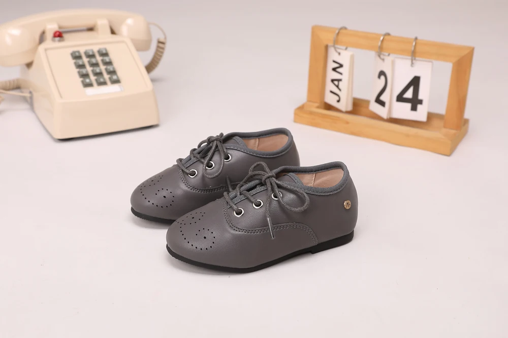 AS Kids Shoes Children Brand Shoes Baby Girls Leather Shoes Toddler Princess Flats Boys Brouge Oxford Soft Platform Mary Jane