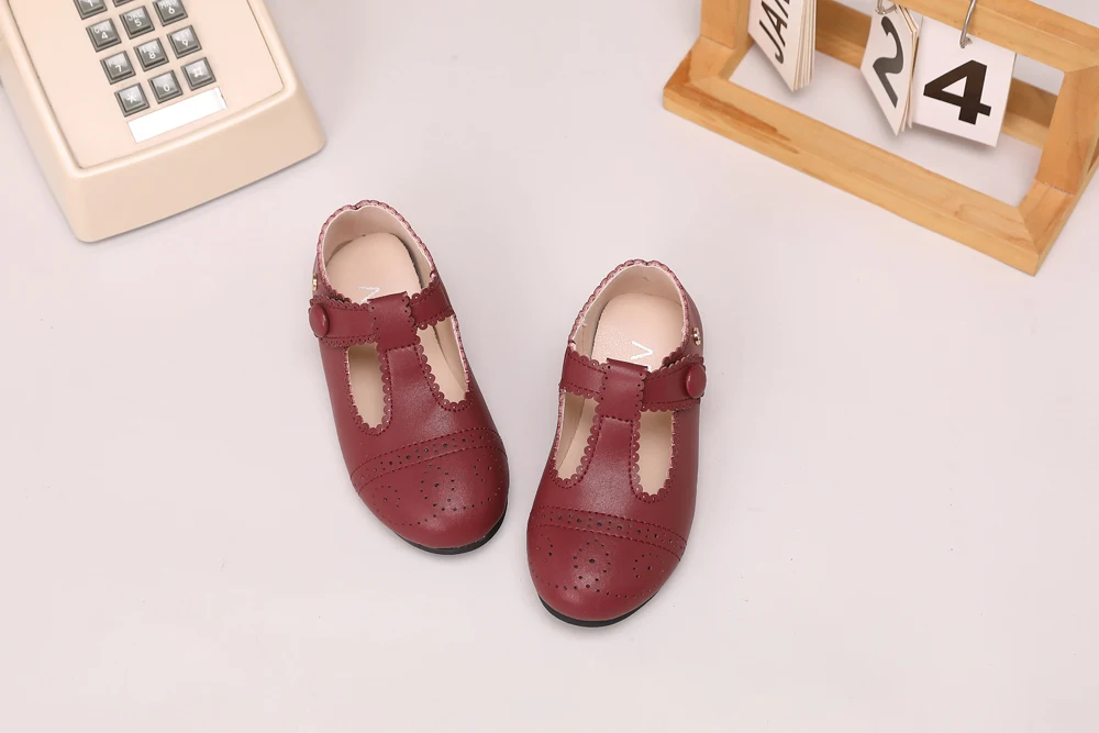 AS Kids Shoes Children Brand Shoes Baby Girls Leather Shoes Toddler Princess Flats Boys Brouge Oxford Soft Platform Mary Jane