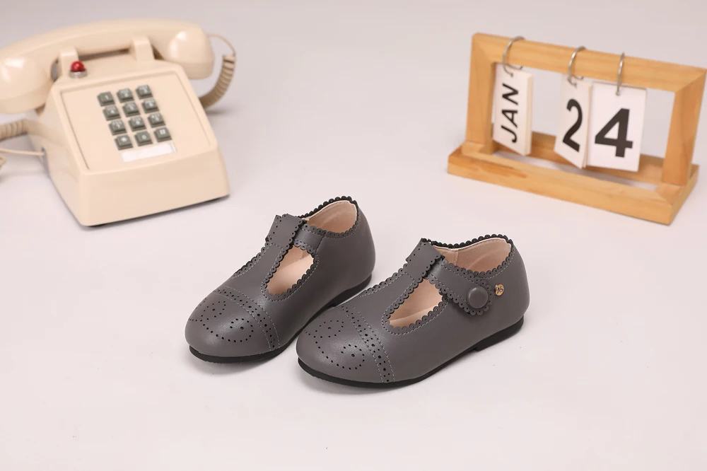 AS Kids Shoes Children Brand Shoes Baby Girls Leather Shoes Toddler Princess Flats Boys Brouge Oxford Soft Platform Mary Jane