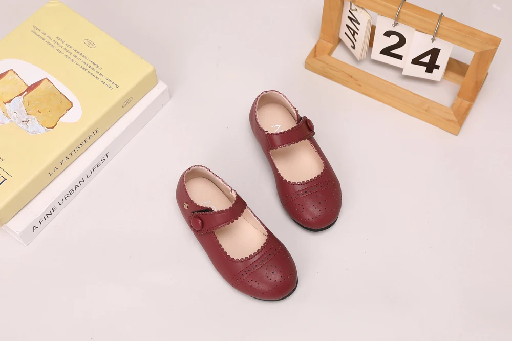 AS Kids Shoes Children Brand Shoes Baby Girls Leather Shoes Toddler Princess Flats Boys Brouge Oxford Soft Platform Mary Jane