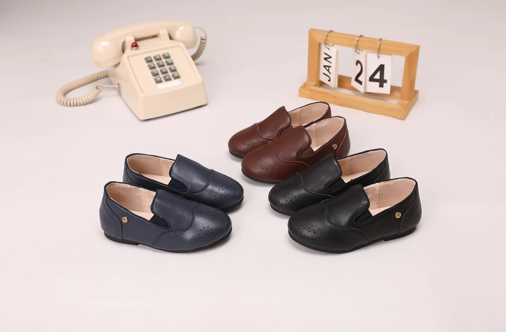AS Kids Shoes Children Brand Shoes Baby Girls Leather Shoes Toddler Princess Flats Boys Brouge Oxford Soft Platform Mary Jane