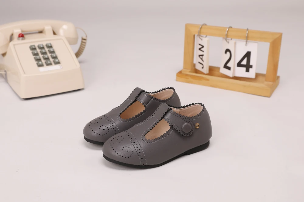 AS Kids Shoes Children Brand Shoes Baby Girls Leather Shoes Toddler Princess Flats Boys Brouge Oxford Soft Platform Mary Jane