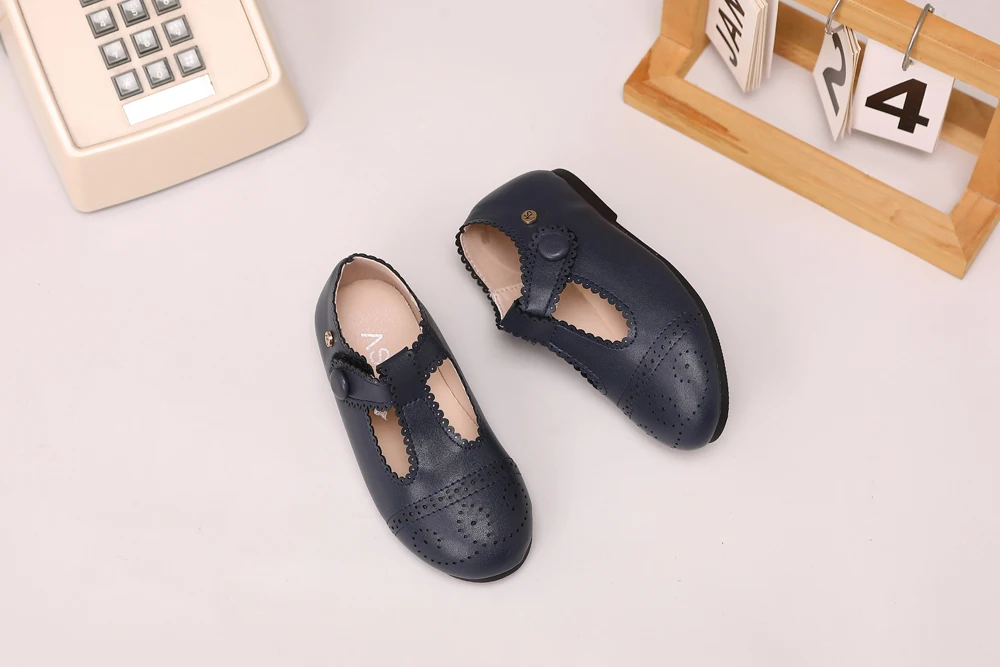 AS Kids Shoes Children Brand Shoes Baby Girls Leather Shoes Toddler Princess Flats Boys Brouge Oxford Soft Platform Mary Jane